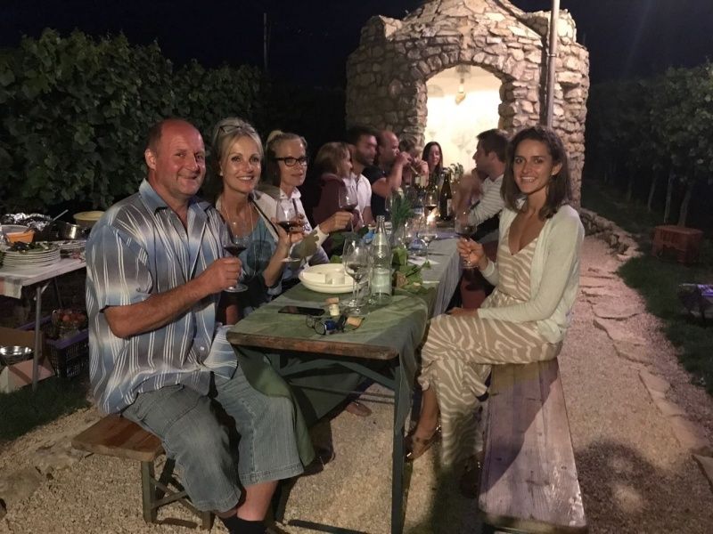 Weinprobe am Trullo