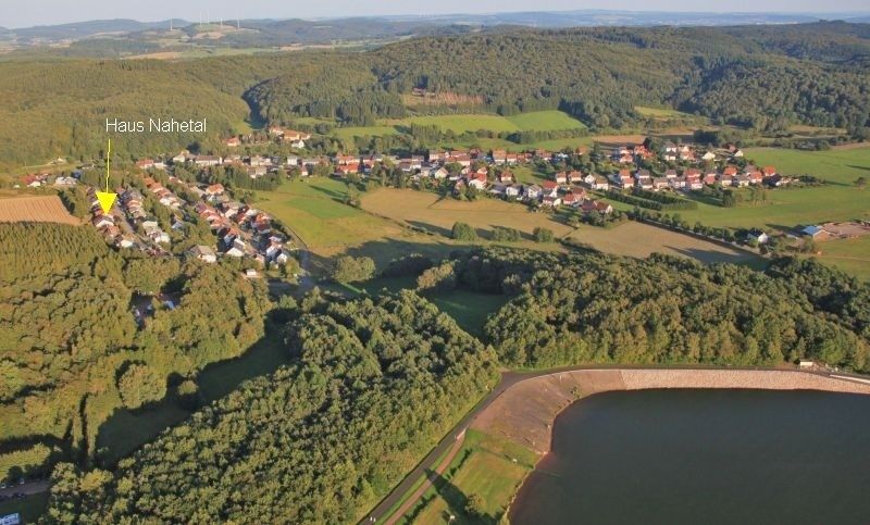 Luftbild Bostalsee und Gonnesweiler
