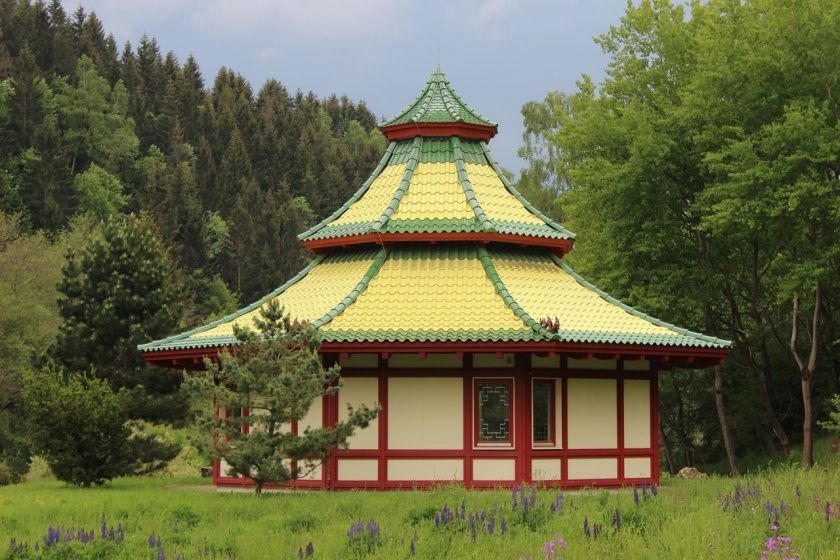 ein japanisches Teehaus