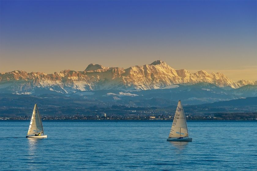 Blick auf die Alpen