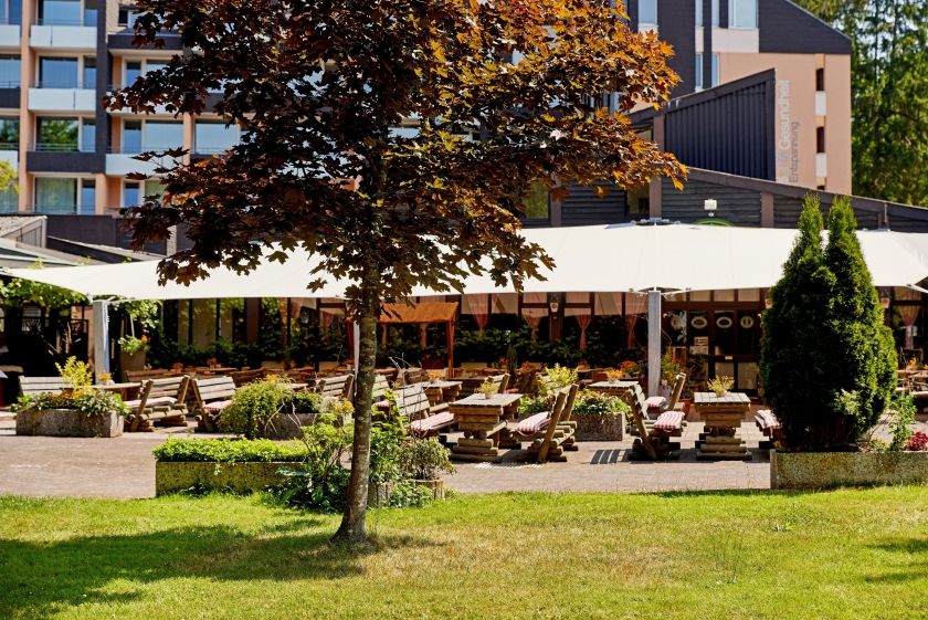 Biergarten mitten im Grünen